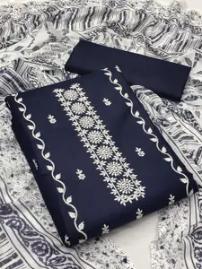 LADY SHOPI Embroidered Pure Cotton Unstitched Dress Material