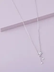 Kushal's Fashion Jewellery Copper Rhodium-Plated Necklace