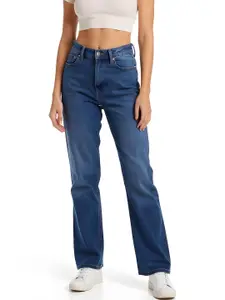 glitchez Women Straight Fit Light Fade Jeans