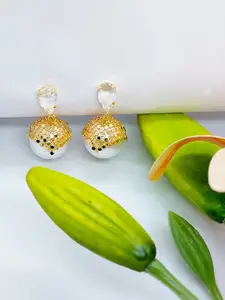 AVANT-GARDE PARIS Gold-Plated Cubic Zirconia Spherical Drop Earrings