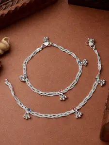 Bhana Fashion Silver-Plated Anklet