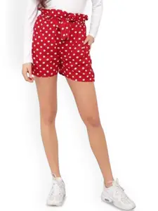 Moda Rapido Women Geometric Printed High-Rise  Sports Shorts