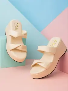 GLO GLAMP Women Ivory Bliss Wedges  Sandals