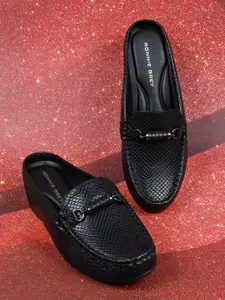 Ronnie Grey Women Textured PU Wedge Heel Loafers