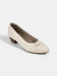 LEMON & PEPPER Women Pointed Toe  Block Heels Pumps