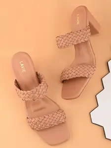 Lavie Women Woven Design Block Heels Sandals
