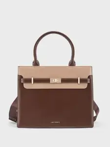 Lino Perros Monroe Sable Women Colourblocked Structured Satchel
