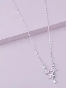 Kushal's Fashion Jewellery Copper Rhodium-Plated Necklace