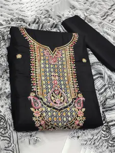 LADY SHOPI Embroidered Pure Cotton Unstitched Dress Material