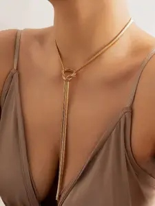 StyleCast Brass Gold-Plated Necklace