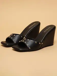 ERIDANI Stella Studded Wedges Sandal