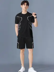 StyleCast Printed Round Neck T-shirt With Shorts Co-Ords