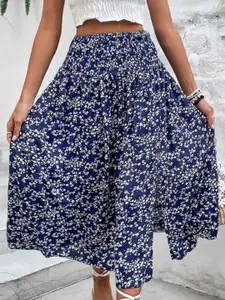 StyleCast Printed Flared Midi Skirt