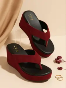 GLO GLAMP Women Open Toe Wedge Sandals