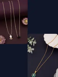 DressBerry Gold-Plated Feather Necklace