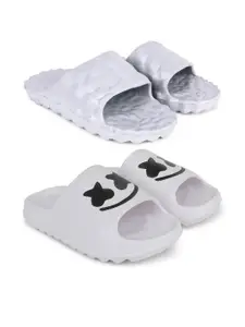 Pampy Angel Pair of 2 White Rubber Flip Flops