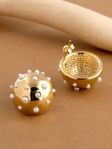 PALMONAS Gold-Plated Pearls Ball Studs