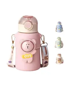 JOYFILLS Kids Baby Pink Stainless Steel Solid School Play Insulated Water Bottle