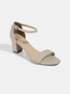 LEMON & PEPPER Women Open Toe Block Heels Sandals