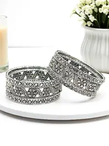 FEMMIBELLA Set Of 6 Silver-Plated Bangles