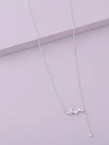 Kushal's Fashion Jewellery Copper Rhodium-Plated Necklace