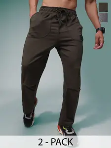 MADSTO Men Pack Of 2 Relaxed-Fit Cotton Track Pants
