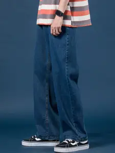StyleCast Men Wide Leg Mid-Rise Medium Shade Jeans