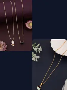 DressBerry Women Gold-Plated Stainless Steel Necklace