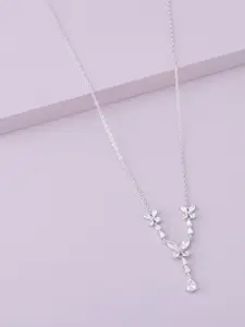 Kushal's Fashion Jewellery Copper Rhodium-Plated Necklace