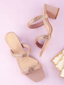 Lavie Women Embellished Suede Block Sandals