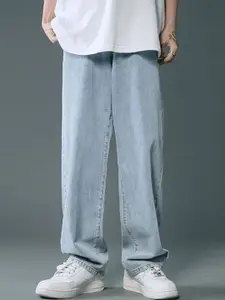 StyleCast Men Wide Leg Mid-Rise Light Shade Jeans