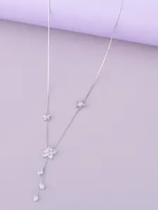 Kushal's Fashion Jewellery Copper Rhodium-Plated Necklace