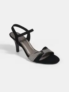 LEMON & PEPPER Women Open Toe Kitten Heel Sandals