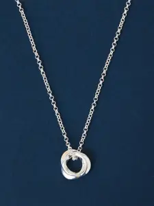 Accessorize Brass Silver-Plated Handcrafted Necklace