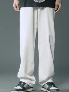 StyleCast Men Wide Leg Mid-Rise Light Shade Jeans