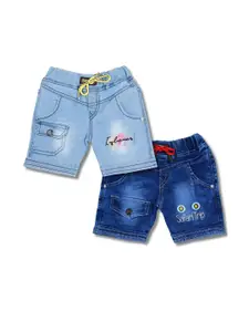 WORTON FASHION Boys Pack of 2 Pure Cotton Denim Shorts