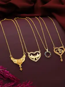 Anouk Set Of 4 Gold-Plated Brass Necklace
