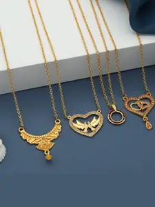 Anouk Set Of 4 Gold-Plated Brass Necklace