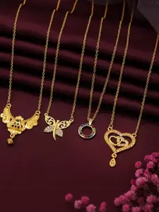 Anouk Set Of 4 Gold-Plated Brass Necklace