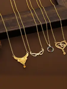 Anouk Set Of 4 Gold-Plated Brass Necklace