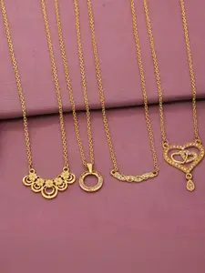 Anouk Set Of 4 Gold-Plated Brass Necklace