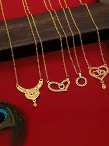 Anouk Set Of 4 Gold-Plated Brass Necklace