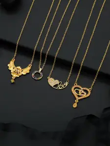 Anouk Set Of 4 Gold-Plated Brass Necklace