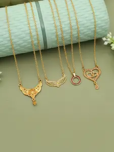 Anouk Set Of 4 Gold-Plated Brass Necklace