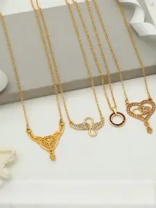 Anouk Set Of 4 Gold-Plated Brass Necklace