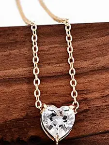 Vembley Gold-Plated Alloy Cubic Zirconia Necklace