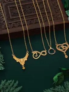 Anouk Set Of 4 Gold-Plated Brass Necklace