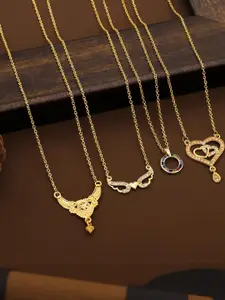 Anouk Set Of 4 Gold-Plated Brass Necklace