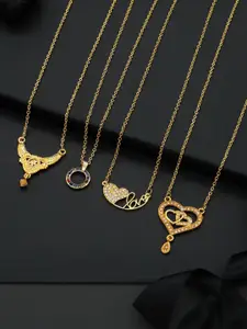 Anouk Set Of 4 Gold-Plated Brass Necklace