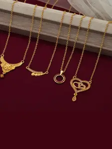 Anouk Set Of 4 Gold-Plated Brass Necklace